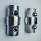 Pair of space age 2-light wall lights, chromed metal, Italy, 1970