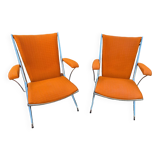 Fauteuils pliants vintage année 50 style André Monpoix