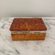 Vintage box in orange alabaster and chrome metal, Italy 1970s