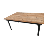 Metal and wood coffee table