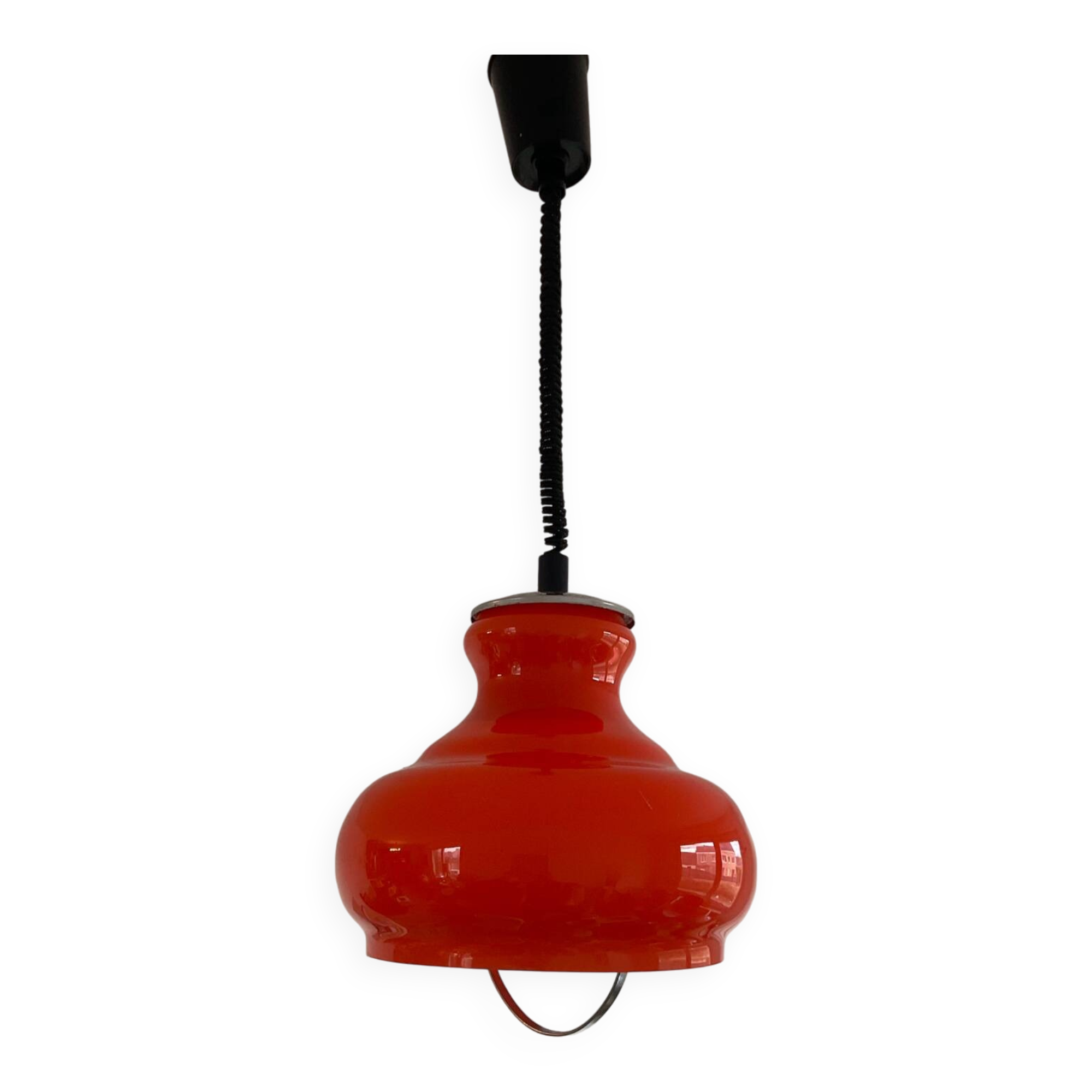 Opaline pendant light up and down from the 70s