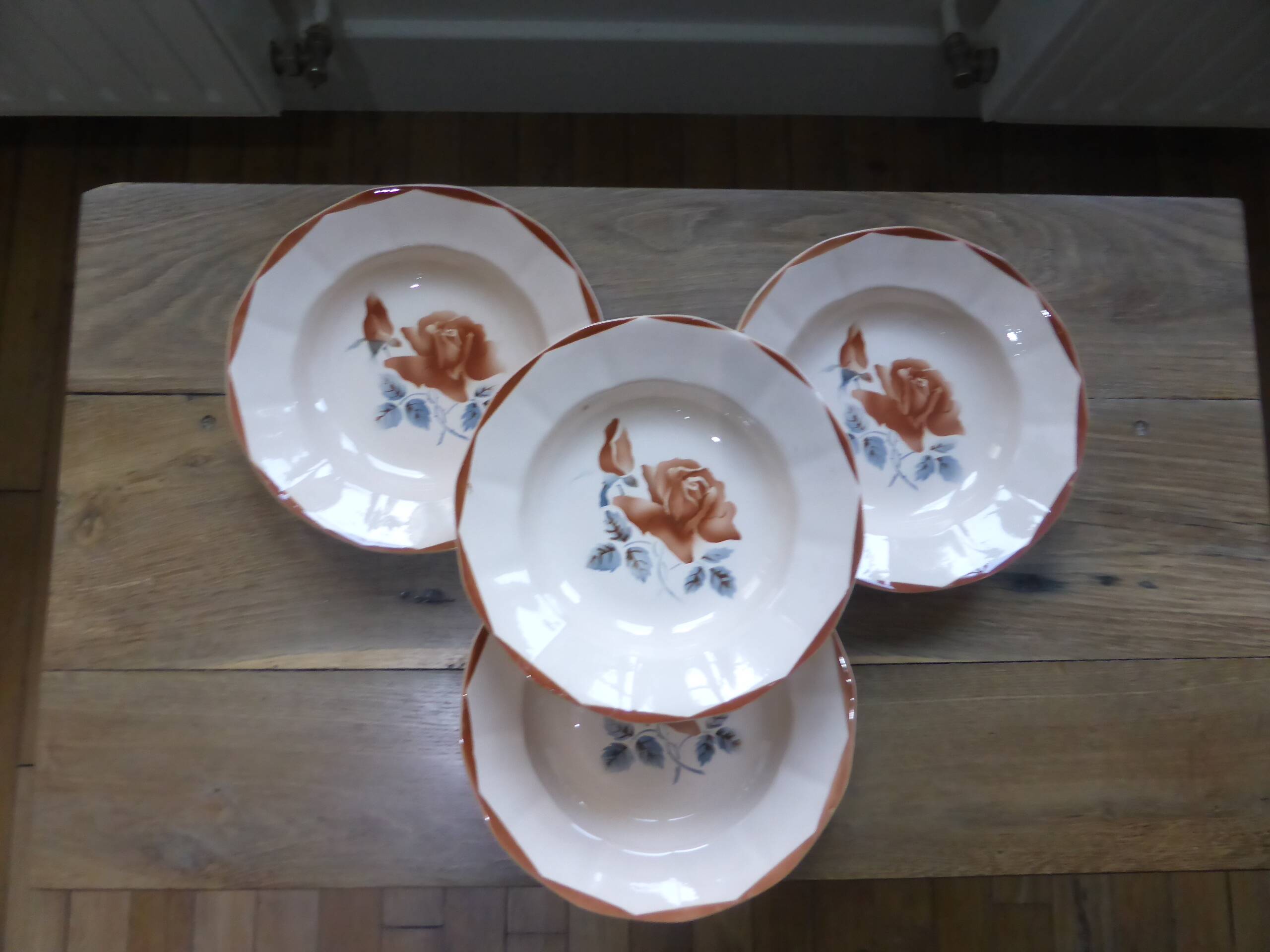 4 vintage deep plates from Digoin Sarreguemines 200894