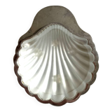 Silver-plated metal shell butter dish (Vulcain goldsmith)