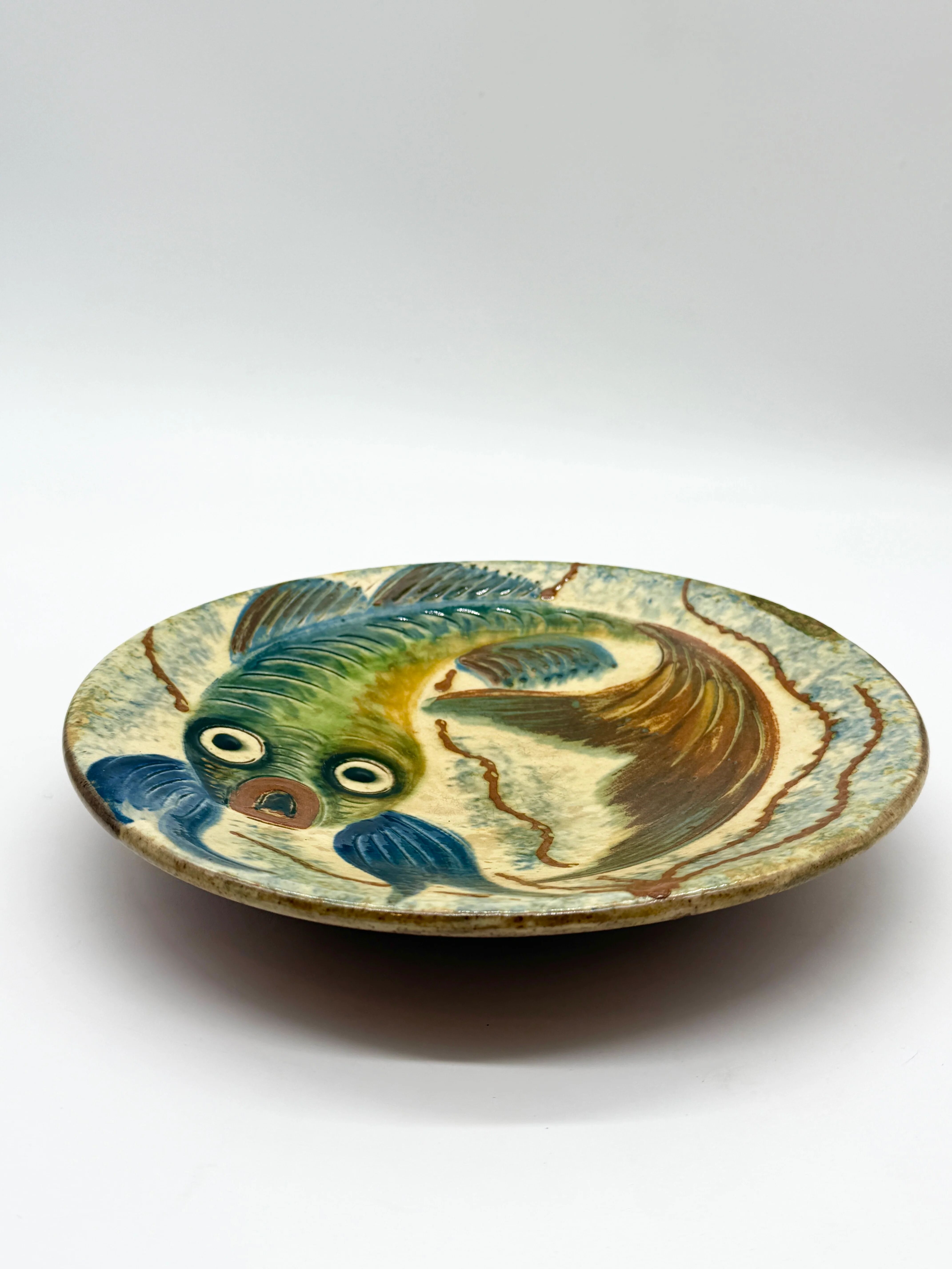Wall plate fish – Puigdemont ceramic, 1960s