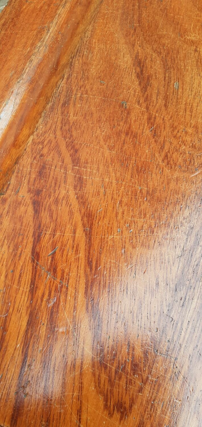 Children's desk and its chair year 50 solid teak tubular structure