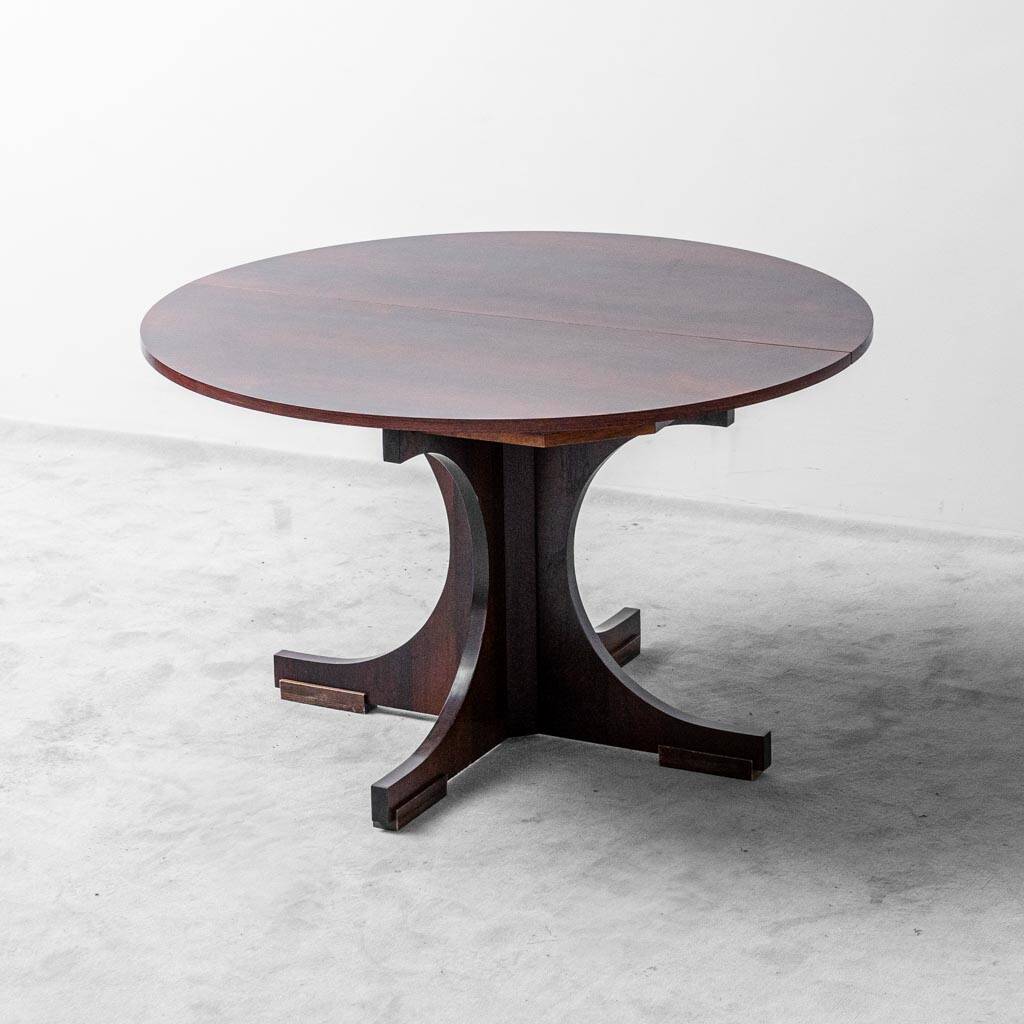 1960s vintage moderne antique table à rallonge en teck