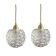 Set of two vintage pine cone lamps