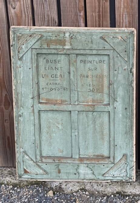 Tableau of a Harrier and Jay Oil on parchment