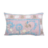 12" x 20" tashkent suzani bench pillow case made from a 19th century suzani - purple bedding lumbar