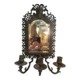 Miroir bougeoir en bronze