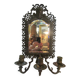 Bronze candle holder mirror