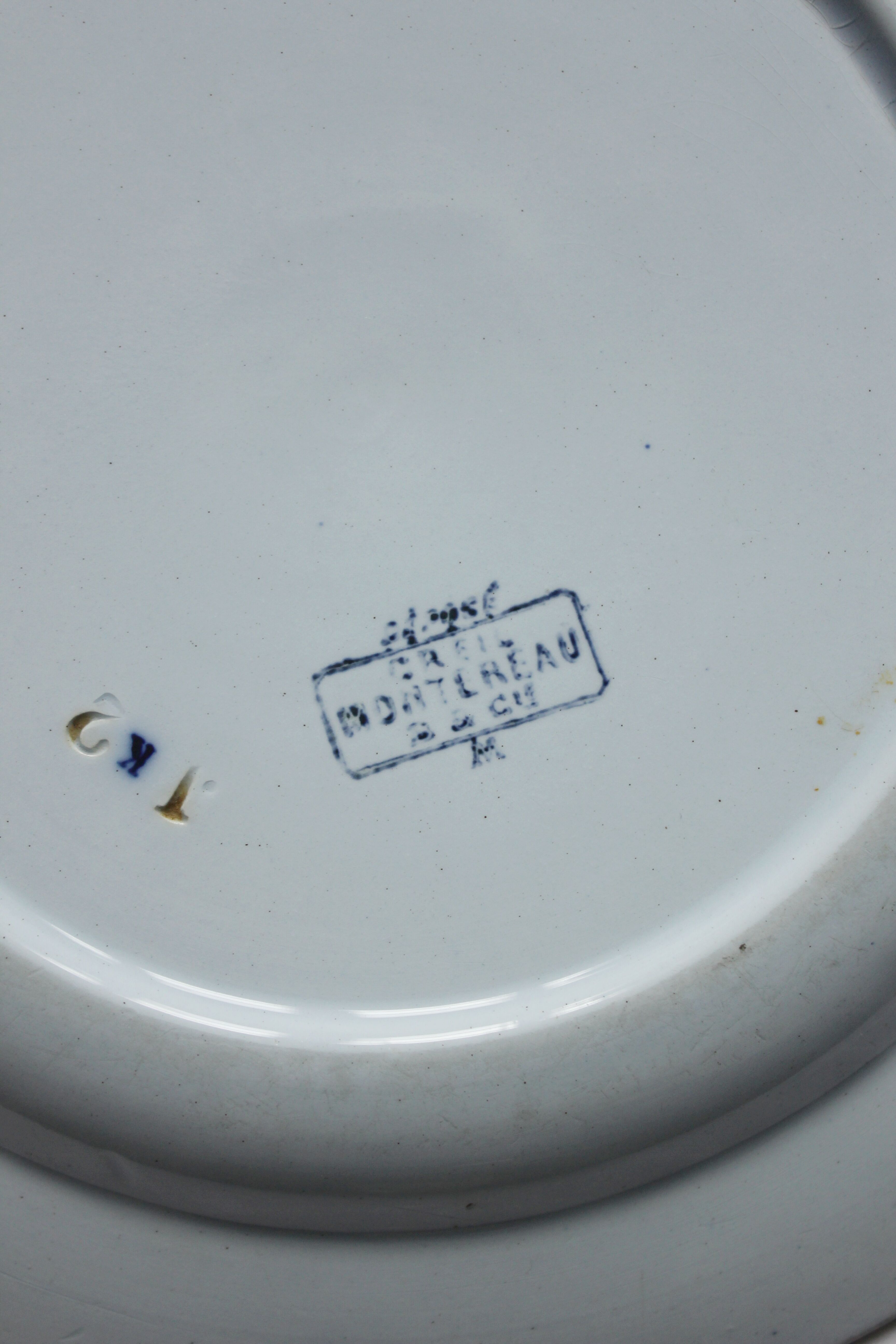 Earthenware plate "Japan" Creil & Montereau