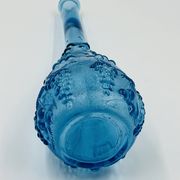 Large vintage blue glass bottle from Empoli