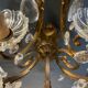 Large Bronze and Crystal Wall Sconces, Set of 2, Italy, 1950s