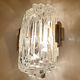 Pair of vintage wall lamps, glass and bronze gilded with fine gold