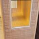 Rattan glass cabinet