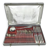 49-piece cutlery set in Louis XV silver-plated metal