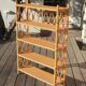 vintage rattan bookcase