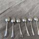 6 spoons in silver metal Hamfa 90 has antique shell pattern