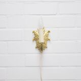 vintage bronze gold wall lamp leaf