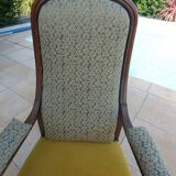 *Louis Philippe style Voltaire armchair in quality wood weathered by time - the backrest and l