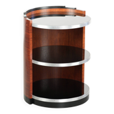 Table d'appoint, table de bar avec plateaux en verre noir