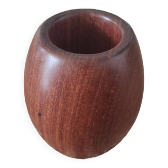 Petit vase bois teck