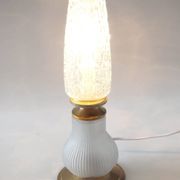 Satin flute and pear lamp