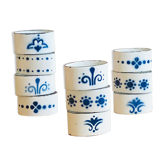 Ensemble de 10 ronds de serviette en métal émaillé
