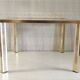 Gold metal and glass coffee table - 70s/80s