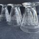 6 verres à porto – cristal guilloché – art déco