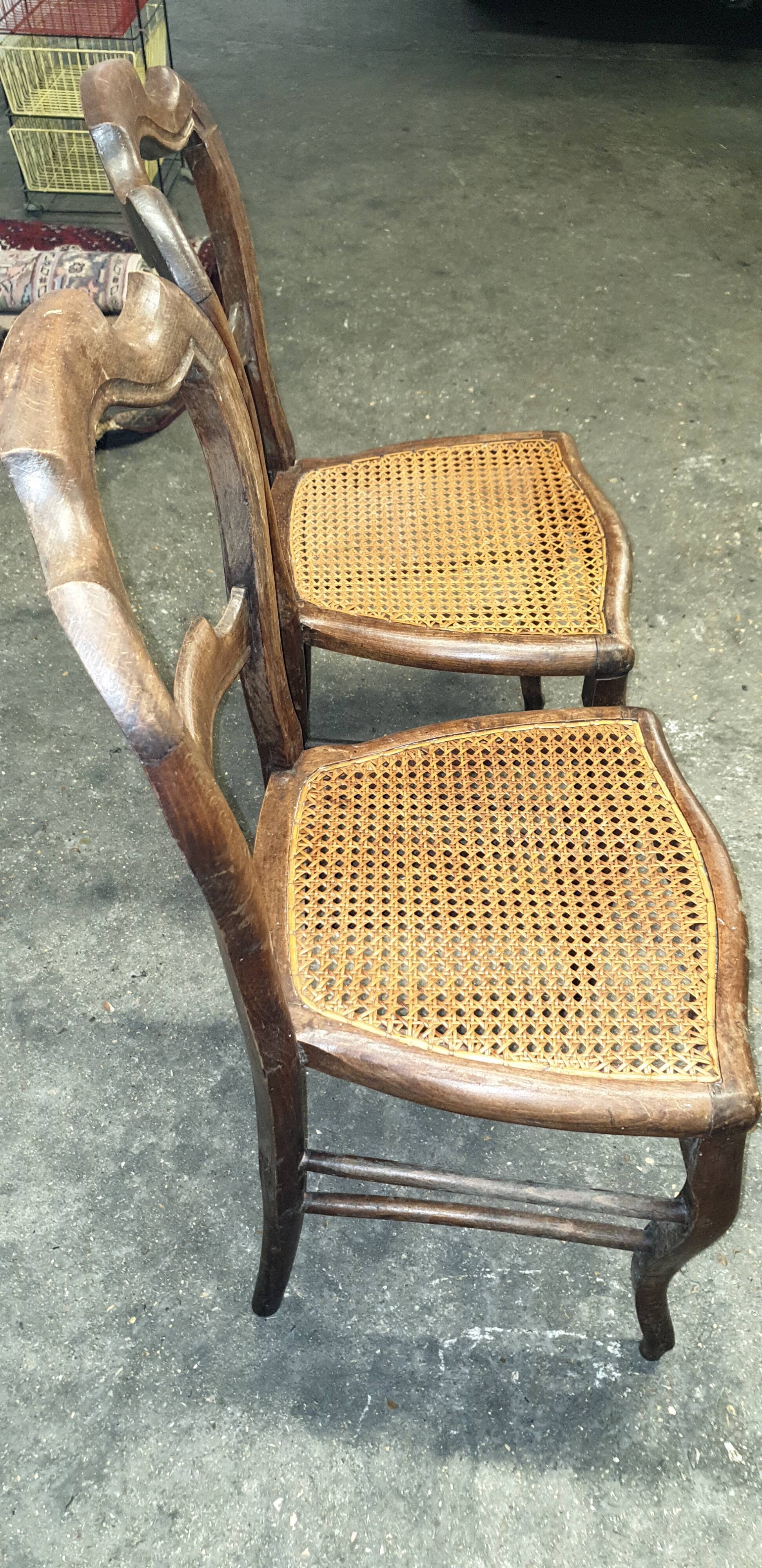 2 chairs cannée Louis Philippe