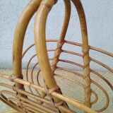 Rattan magazine holders