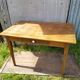 Old Farm Table - Wood Drawer Feet Compas Handle Vintage Porcelain