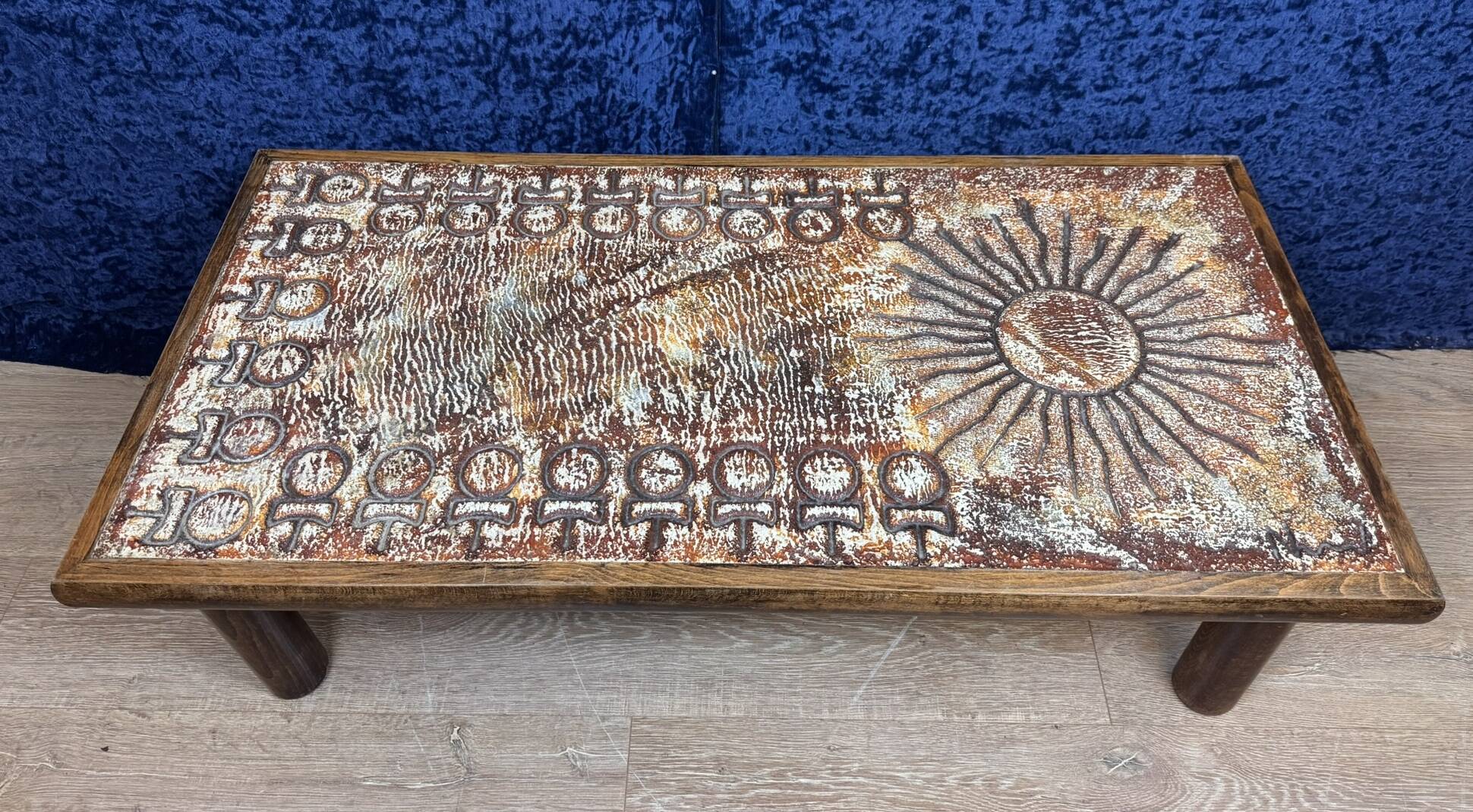 Ceramic coffee table by François Chaty for Vallauris circa 1940-1950