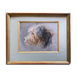 Painting pastel dog "Portrait of Cairn terrier" and frame