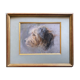Painting pastel dog "Portrait of Cairn terrier" and frame