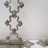 Pair of extendable old metal candlesticks