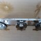 Fontana Arte chrome metal and smoked glass coat rack 70