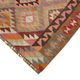 Turkish Handwoven Vintage Herki Kilim 103 cm x 316 cm