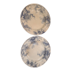 2 flat plates from the earthenware factories of Clairefontaine model Hanley
