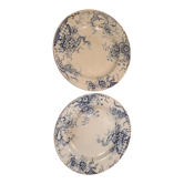 2 assiettes plates des faïenceries de Clairefontaine modèle Hanley