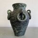 Vase with rings, textured terracotta