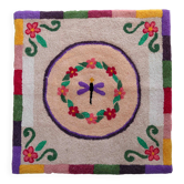 Tapis contemporain ora hooked en laine (99cm x 102cm), édition unique