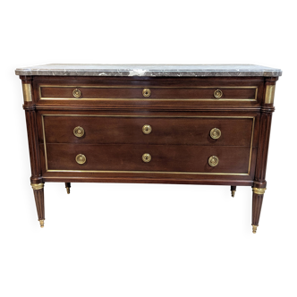 Louis XVI mahogany chest of drawers