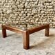 Table basse bois et verre