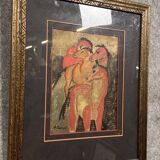 Christine Germant (1954): watercolor depicting horses