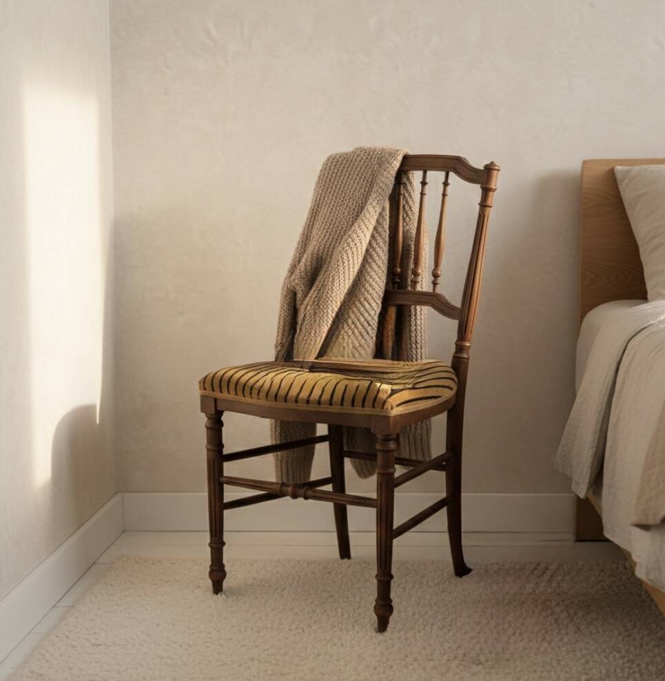 Pair of lovely Napoleon III / Louis XVI chairs - Striped velvet