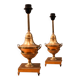 Pair of brass lamps in a classic design, 1950s