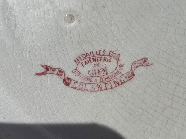 Jardinière ancienne faïence de Gien